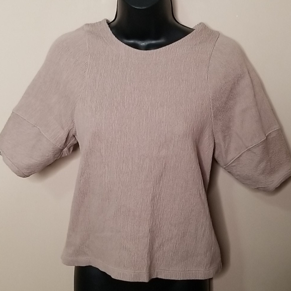 Madewell Ottoman jacquard button back top - Picture 5 of 9